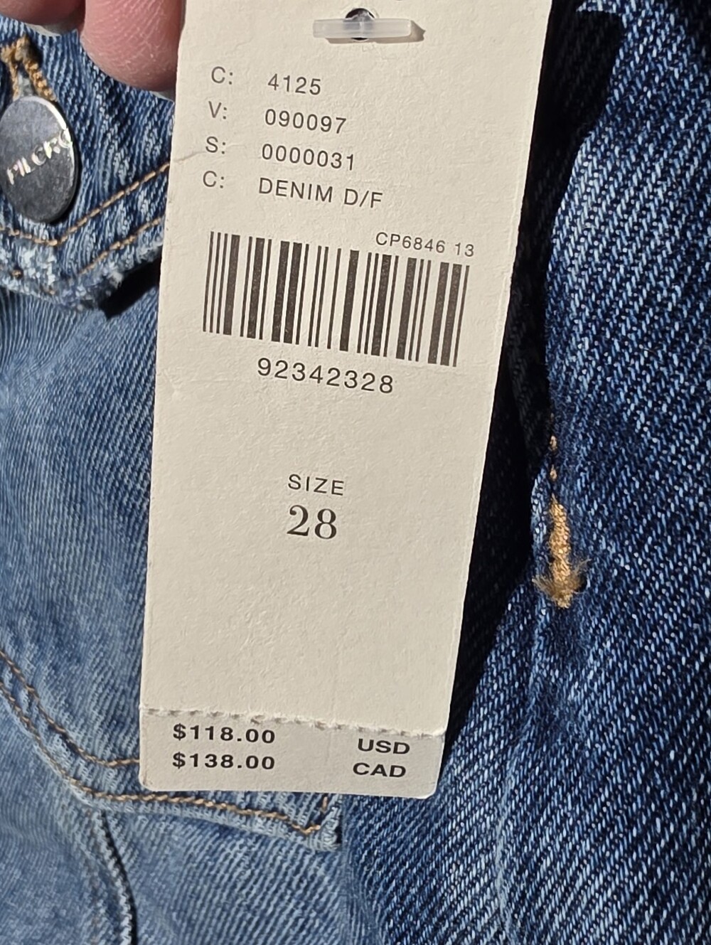 NEW Anthropologie Pilcro Country Denim Skort 28 - Picture 6 of 12